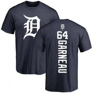 Men's Detroit Tigers Dustin Garneau ＃64 Backer T-Shirt - Navy