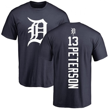 Men's Detroit Tigers Dustin Peterson ＃13 Backer T-Shirt - Navy