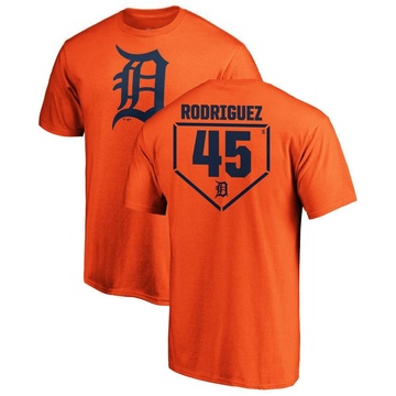 Men's Detroit Tigers Elvin Rodriguez ＃45 RBI T-Shirt - Orange