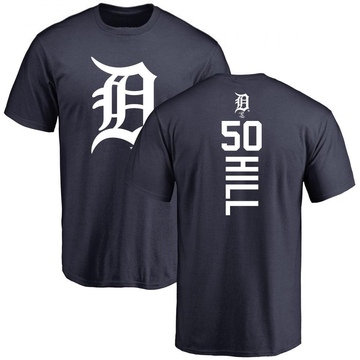 Men's Detroit Tigers Garrett Hill ＃50 Backer T-Shirt - Navy