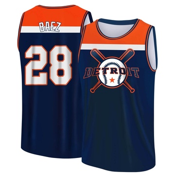 Men's Detroit Tigers Javier Baez ＃28 Legend Baseball Tank Top - Navy/Orange