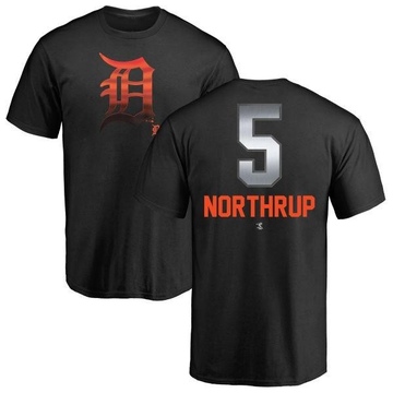 Men's Detroit Tigers Jim Northrup ＃5 Midnight Mascot T-Shirt - Black