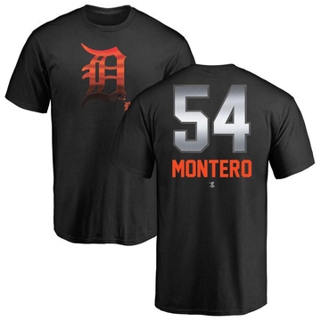 Men's Detroit Tigers Keider Montero ＃54 Midnight Mascot T-Shirt - Black