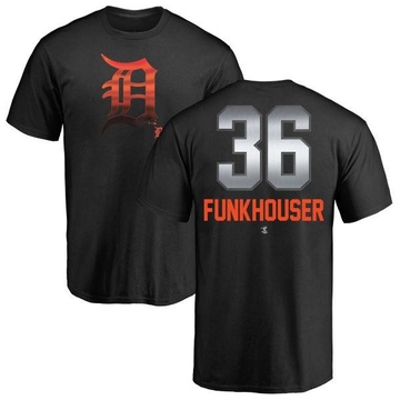 Men's Detroit Tigers Kyle Funkhouser ＃36 Midnight Mascot T-Shirt - Black