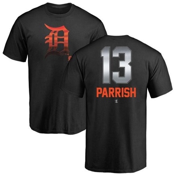 Men's Detroit Tigers Lance Parrish ＃13 Midnight Mascot T-Shirt - Black