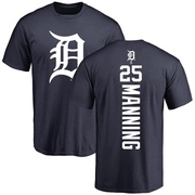 Men's Detroit Tigers Matt Manning ＃25 Backer T-Shirt - Navy