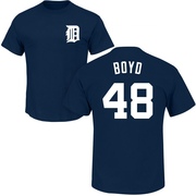 Men's Detroit Tigers Matthew Boyd ＃48 Roster Name & Number T-Shirt - Navy