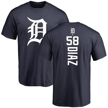 Men's Detroit Tigers Miguel Diaz ＃58 Backer T-Shirt - Navy