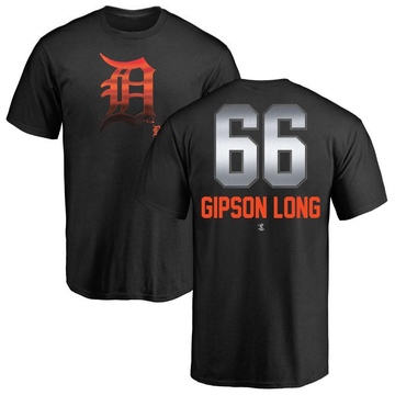 Men's Detroit Tigers Sawyer Gipson-Long ＃66 Midnight Mascot T-Shirt - Black