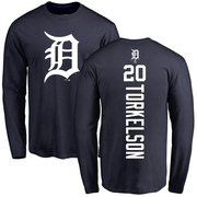 Men's Detroit Tigers Spencer Torkelson ＃20 Backer Long Sleeve T-Shirt - Navy