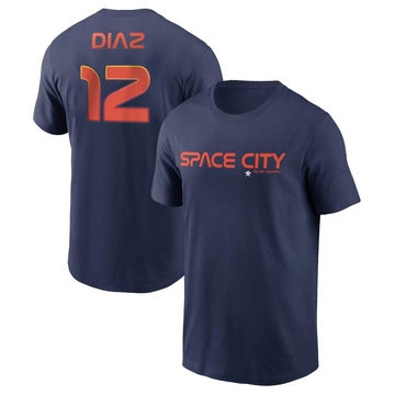 Men's Houston Astros Aledmys Diaz ＃12 2022 City Connect Name & Number T-Shirt - Navy