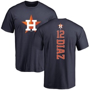 Men's Houston Astros Aledmys Diaz ＃12 Backer T-Shirt - Navy