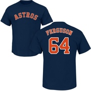 Men's Houston Astros Caleb Ferguson ＃64 Roster Name & Number T-Shirt - Navy