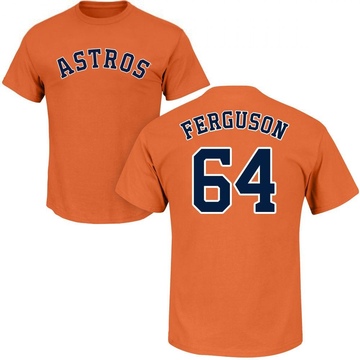 Men's Houston Astros Caleb Ferguson ＃64 Roster Name & Number T-Shirt - Orange