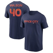 Men's Houston Astros Don Wilson ＃40 2022 City Connect Name & Number T-Shirt - Navy