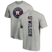 Men's Houston Astros Don Wilson ＃40 Backer T-Shirt Ash