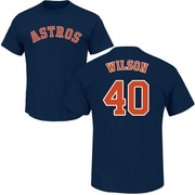 Men's Houston Astros Don Wilson ＃40 Roster Name & Number T-Shirt - Navy