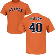 Men's Houston Astros Don Wilson ＃40 Roster Name & Number T-Shirt - Orange