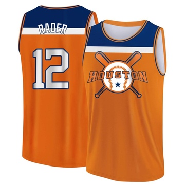 Men's Houston Astros Doug Rader ＃12 Legend Baseball Tank Top - Orange/Navy