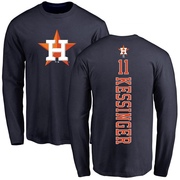 Men's Houston Astros Grae Kessinger ＃11 Backer Long Sleeve T-Shirt - Navy