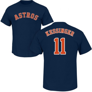 Men's Houston Astros Grae Kessinger ＃11 Roster Name & Number T-Shirt - Navy