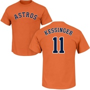 Men's Houston Astros Grae Kessinger ＃11 Roster Name & Number T-Shirt - Orange