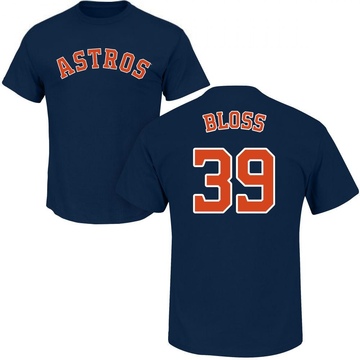 Men's Houston Astros Jake Bloss ＃39 Roster Name & Number T-Shirt - Navy