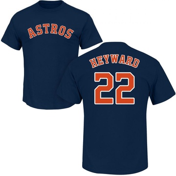 Men's Houston Astros Jason Heyward ＃22 Roster Name & Number T-Shirt - Navy