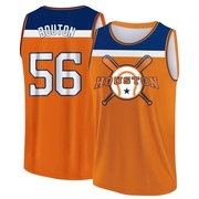 Men's Houston Astros Jim Bouton ＃56 Legend Baseball Tank Top - Orange/Navy