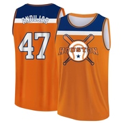 Men's Houston Astros Joaquin Andujar ＃47 Legend Baseball Tank Top - Orange/Navy