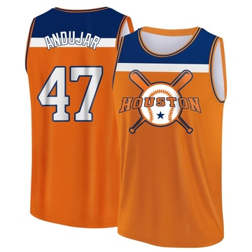 Men's Houston Astros Joaquin Andujar ＃47 Legend Baseball Tank Top - Orange/Navy