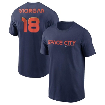 Men's Houston Astros Joe Morgan ＃18 2022 City Connect Name & Number T-Shirt - Navy