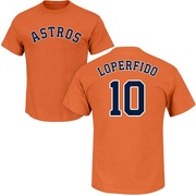 Men's Houston Astros Joey Loperfido ＃10 Roster Name & Number T-Shirt - Orange