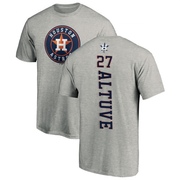 Men's Houston Astros Jose Altuve ＃27 Backer T-Shirt Ash