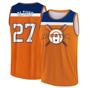 Men's Houston Astros Jose Altuve ＃27 Legend Baseball Tank Top - Orange/Navy