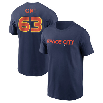 Men's Houston Astros Kaleb Ort ＃63 2022 City Connect Name & Number T-Shirt - Navy