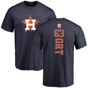 Men's Houston Astros Kaleb Ort ＃63 Backer T-Shirt - Navy