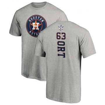 Men's Houston Astros Kaleb Ort ＃63 Backer T-Shirt Ash