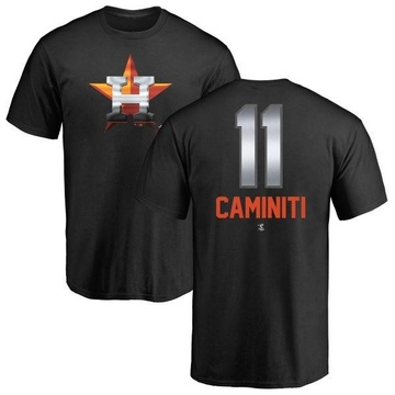 Men's Houston Astros Ken Caminiti ＃11 Midnight Mascot T-Shirt - Black