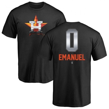 Men's Houston Astros Kent Emanuel ＃0 Midnight Mascot T-Shirt - Black