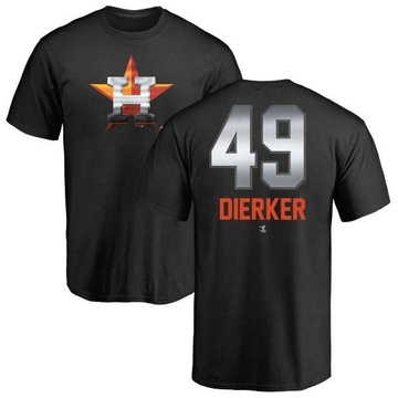 Men's Houston Astros Larry Dierker ＃49 Midnight Mascot T-Shirt - Black