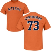 Men's Houston Astros Luis Contreras ＃73 Roster Name & Number T-Shirt - Orange