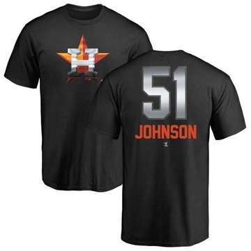 Men's Houston Astros Randy Johnson ＃51 Midnight Mascot T-Shirt - Black