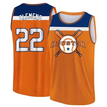 Men's Houston Astros Roger Clemens ＃22 Legend Baseball Tank Top - Orange/Navy