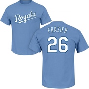 Men's Kansas City Royals Adam Frazier ＃26 Roster Name & Number T-Shirt - Light Blue