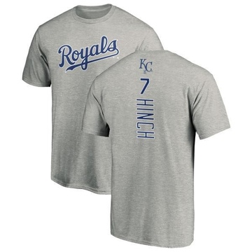 Men's Kansas City Royals A.j. Hinch ＃7 Backer T-Shirt Ash
