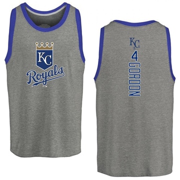 Men's Kansas City Royals Alex Gordon ＃4 Backer Tank Top Ash