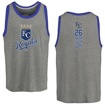 Men's Kansas City Royals Amos Otis ＃26 Backer Tank Top Ash