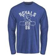 Men's Kansas City Royals Amos Otis ＃26 Base Runner Long Sleeve T-Shirt - Royal