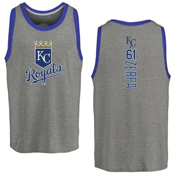 Men's Kansas City Royals Angel Zerpa ＃61 Backer Tank Top Ash